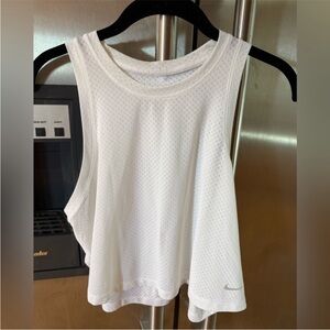 Nike Women's White Mesh Tank Top